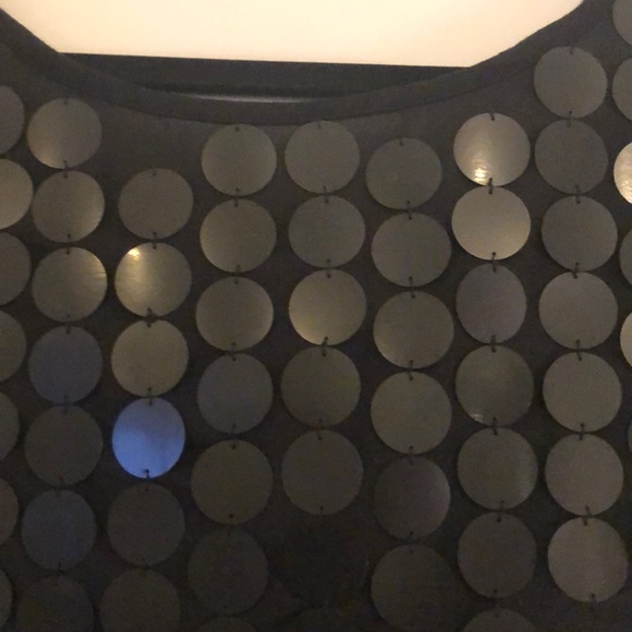 Black Sequin Look Blouse - Picture 2 of 3